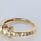 18k Round Genuine Diamond Solitaire Ring Anniversary Illusion set princess cut.