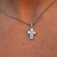 Genuine Cartier Cross Diamond Pendant 950 PT Diamond Illusion Charm Necklace