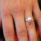 Mikimoto Pearl Solitaire Ring. Platinum PT950 Mikimoto Pearl Diamond ring.