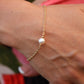 Mikimoto Bracelet. Vintage 18k Gold Mikimoto Pearl Station Bracelet Dainty.
