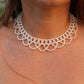 Tasaki Scalloped Bib Necklace. Vintage 14k Gold Tasaki Pearl Collar Necklace