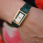 Vintage GUCCI Tank Watch Timepiece. 2600L Gucci Lane Green