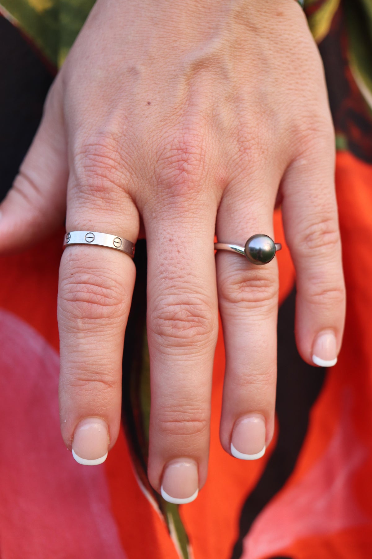 Vintage Cartier Love SM Ring. 18k WG Genuine Cartier Band.