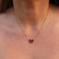 Van Cleef Arpels Lucky Alhambra Necklace. Genuine VCA 18k WG Carnelian Heart