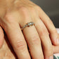 18k Round Genuine Diamond Solitaire Ring Anniversary Illusion set princess cut.