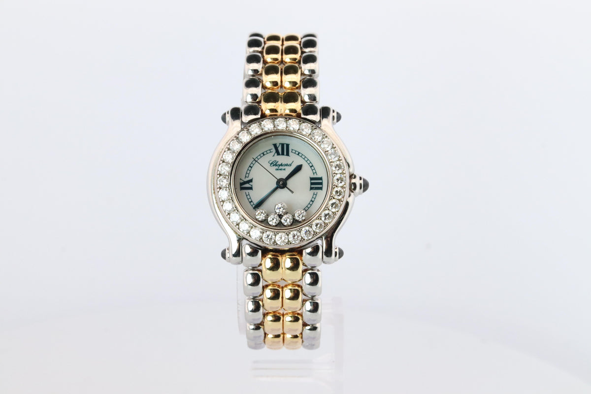 Chopard Happy Sport Sapphire Diamond Watch. 18k Chopard LUC 27/8930-23/11 Ladies