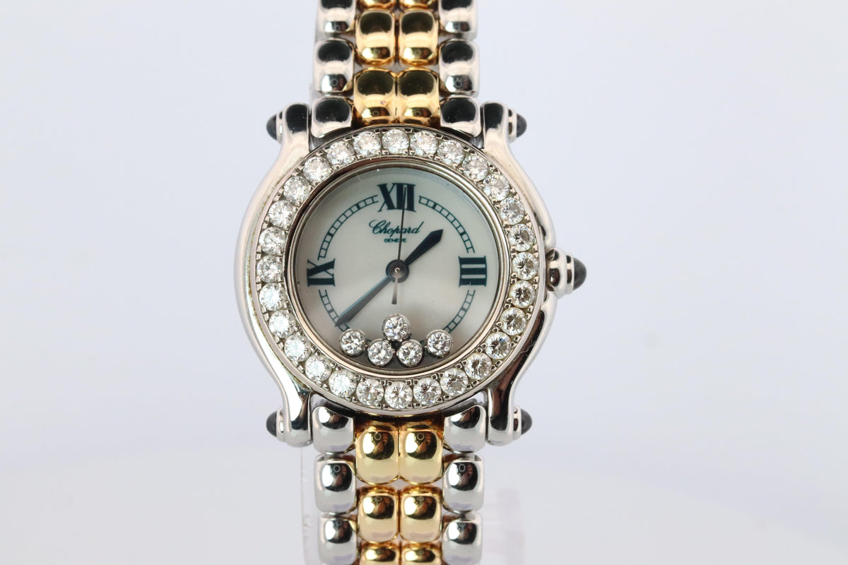 Chopard Happy Sport Sapphire Diamond Watch. 18k Chopard LUC 27/8930-23/11 Ladies