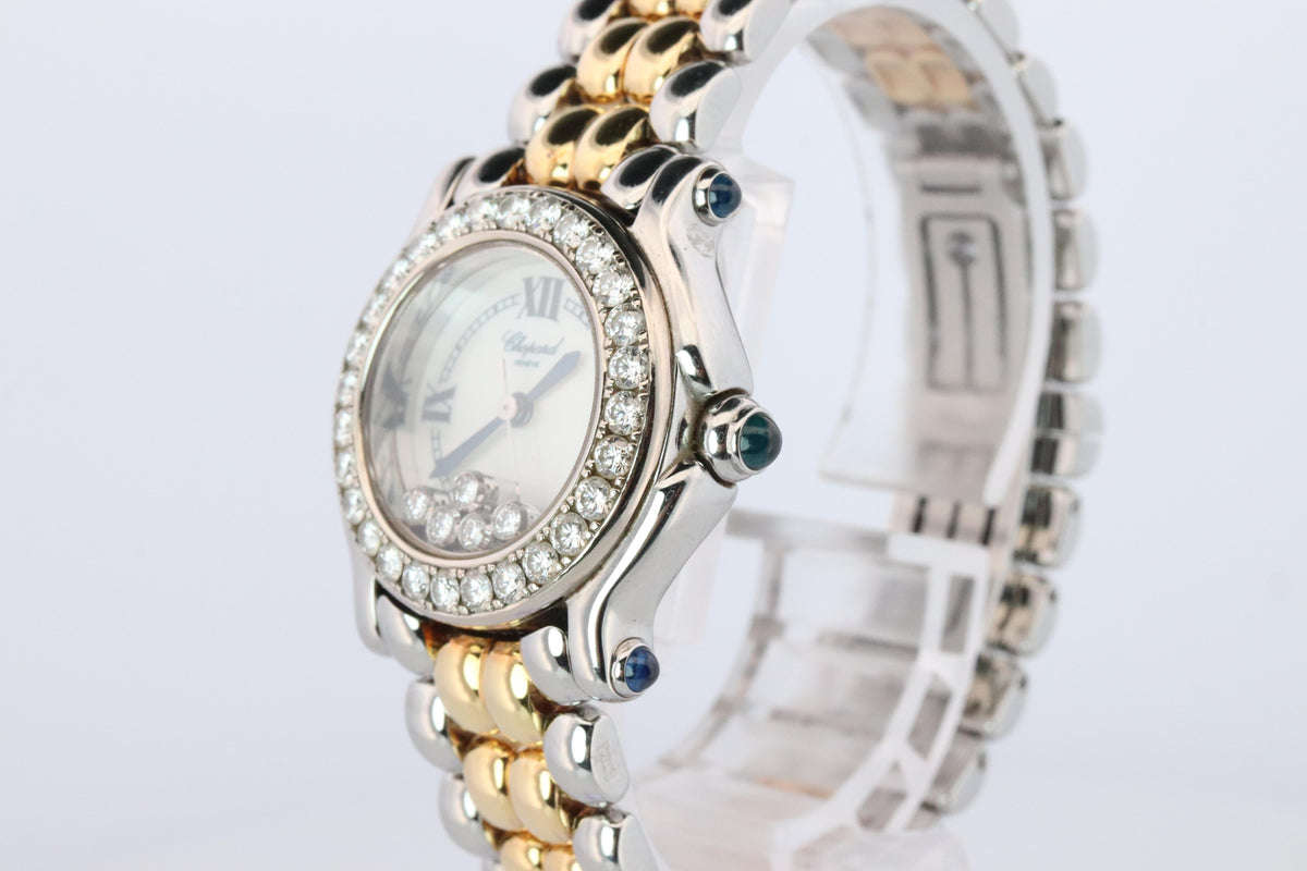 Chopard Happy Sport Sapphire Diamond Watch. 18k Chopard LUC 27/8930-23/11 Ladies