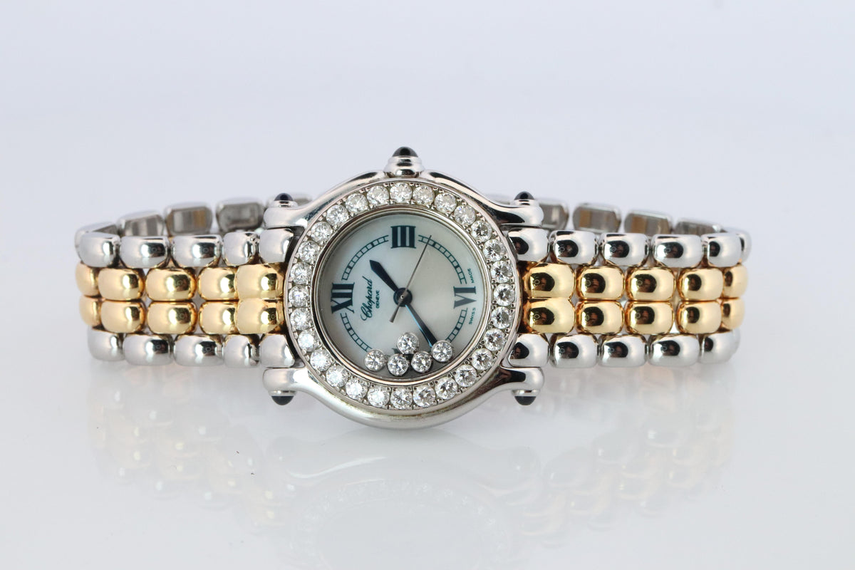 Chopard Happy Sport Sapphire Diamond Watch. 18k Chopard LUC 27/8930-23/11 Ladies