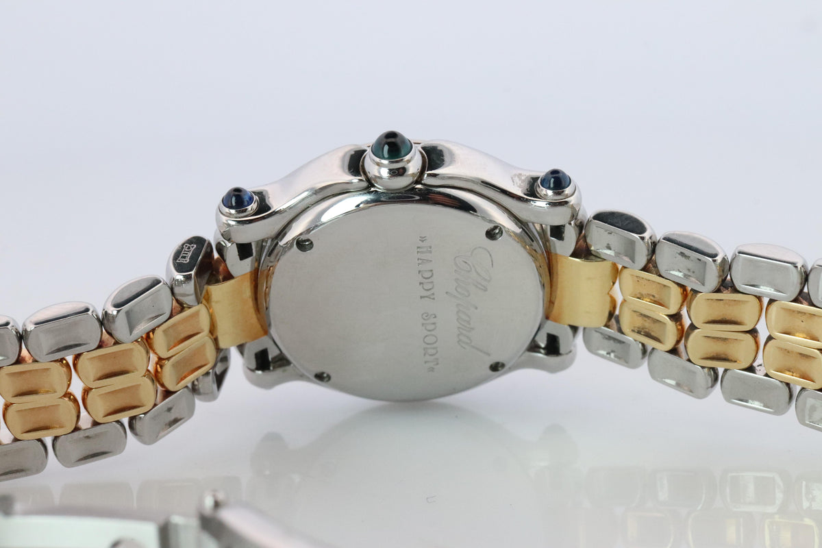 Chopard Happy Sport Sapphire Diamond Watch. 18k Chopard LUC 27/8930-23/11 Ladies