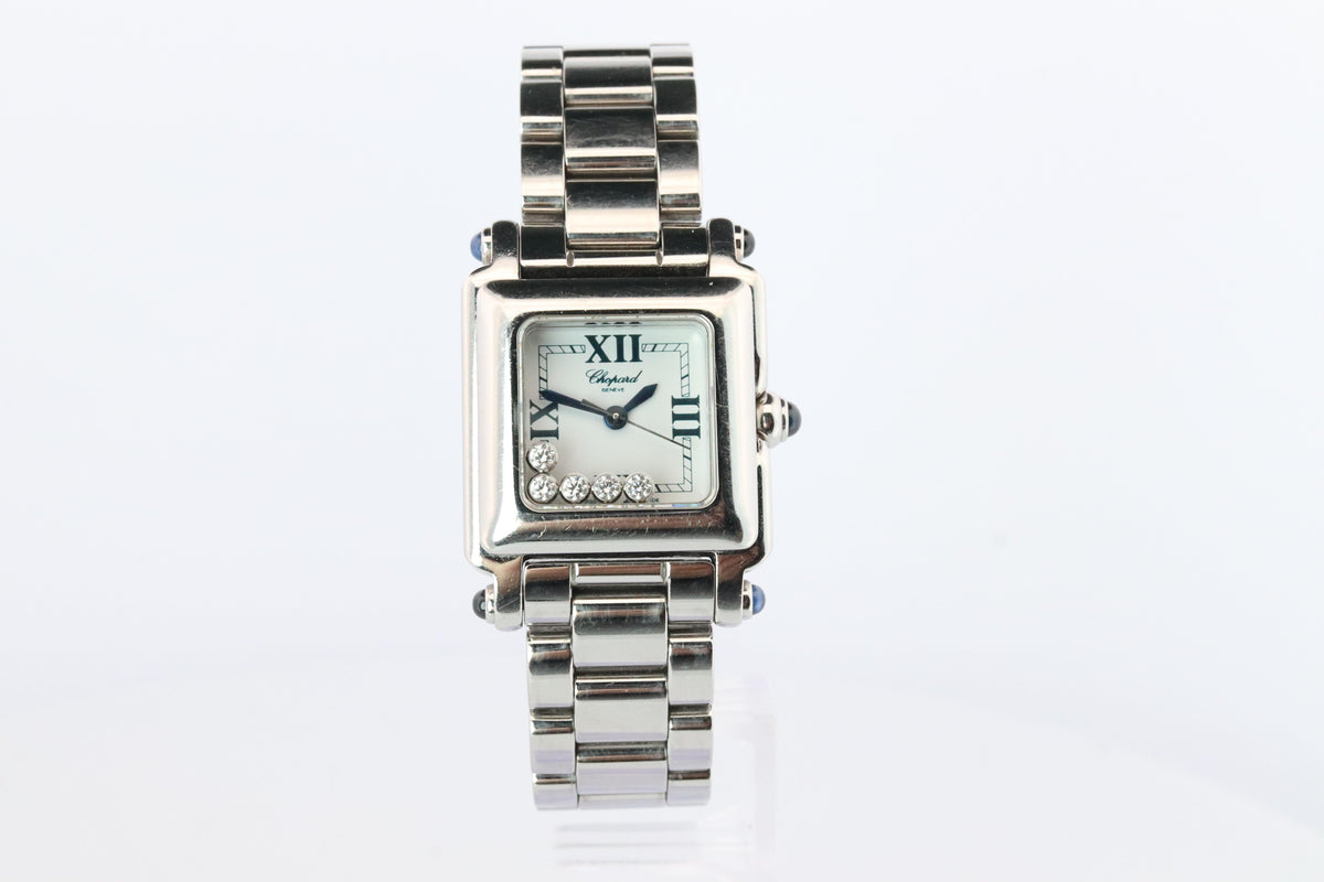 Chopard Happy Sport Square Diamond Watch. Chopard LUC 27/8893-23 Ladies