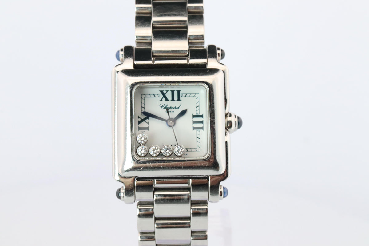 Chopard Happy Sport Square Diamond Watch. Chopard LUC 27/8893-23 Ladies