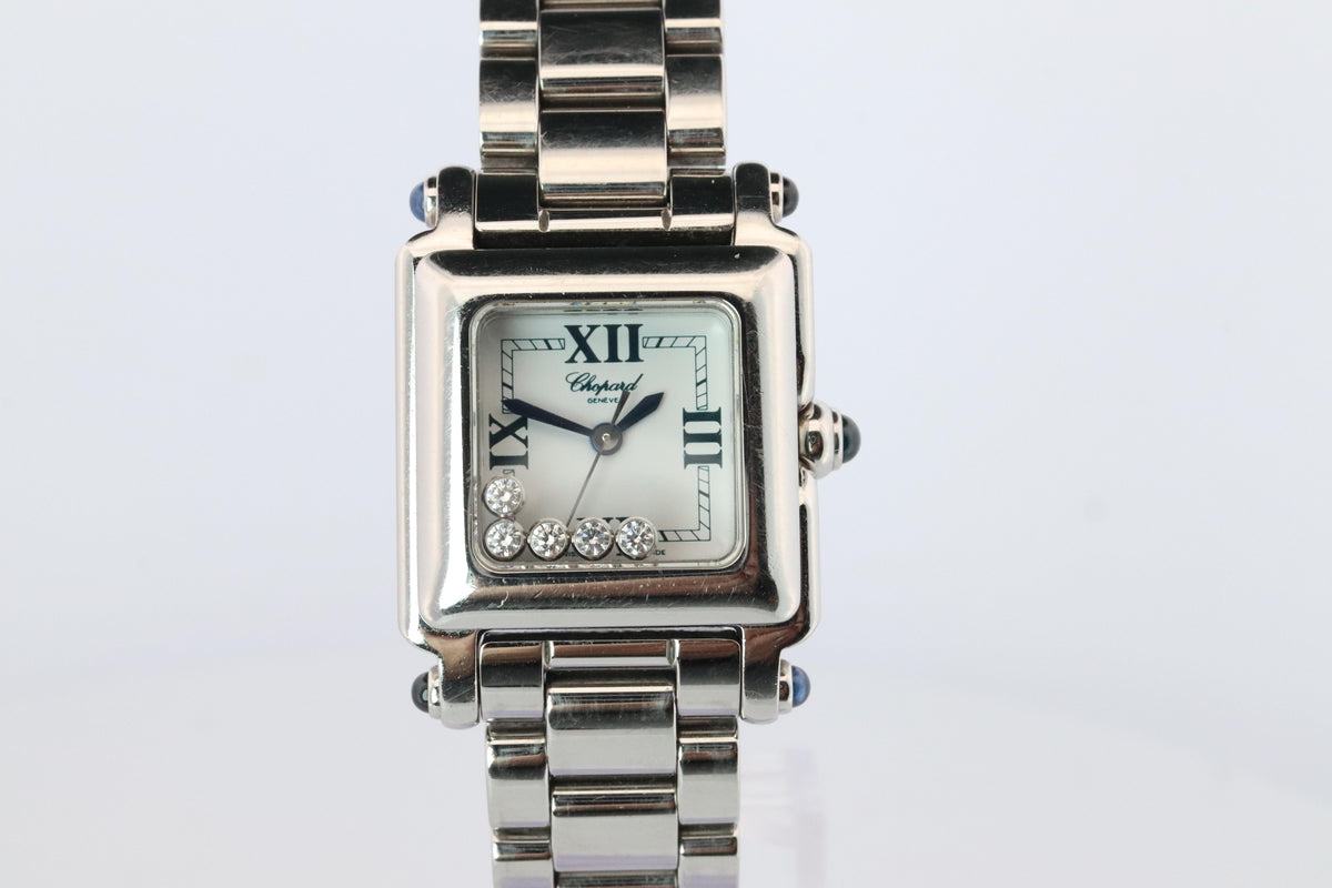 Chopard Happy Sport Square Diamond Watch. Chopard LUC 27/8893-23 Ladies