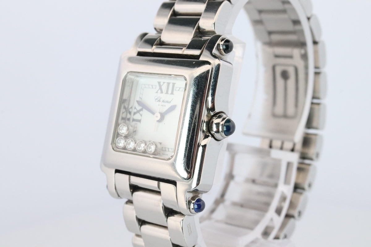 Chopard Happy Sport Square Diamond Watch. Chopard LUC 27/8893-23 Ladies