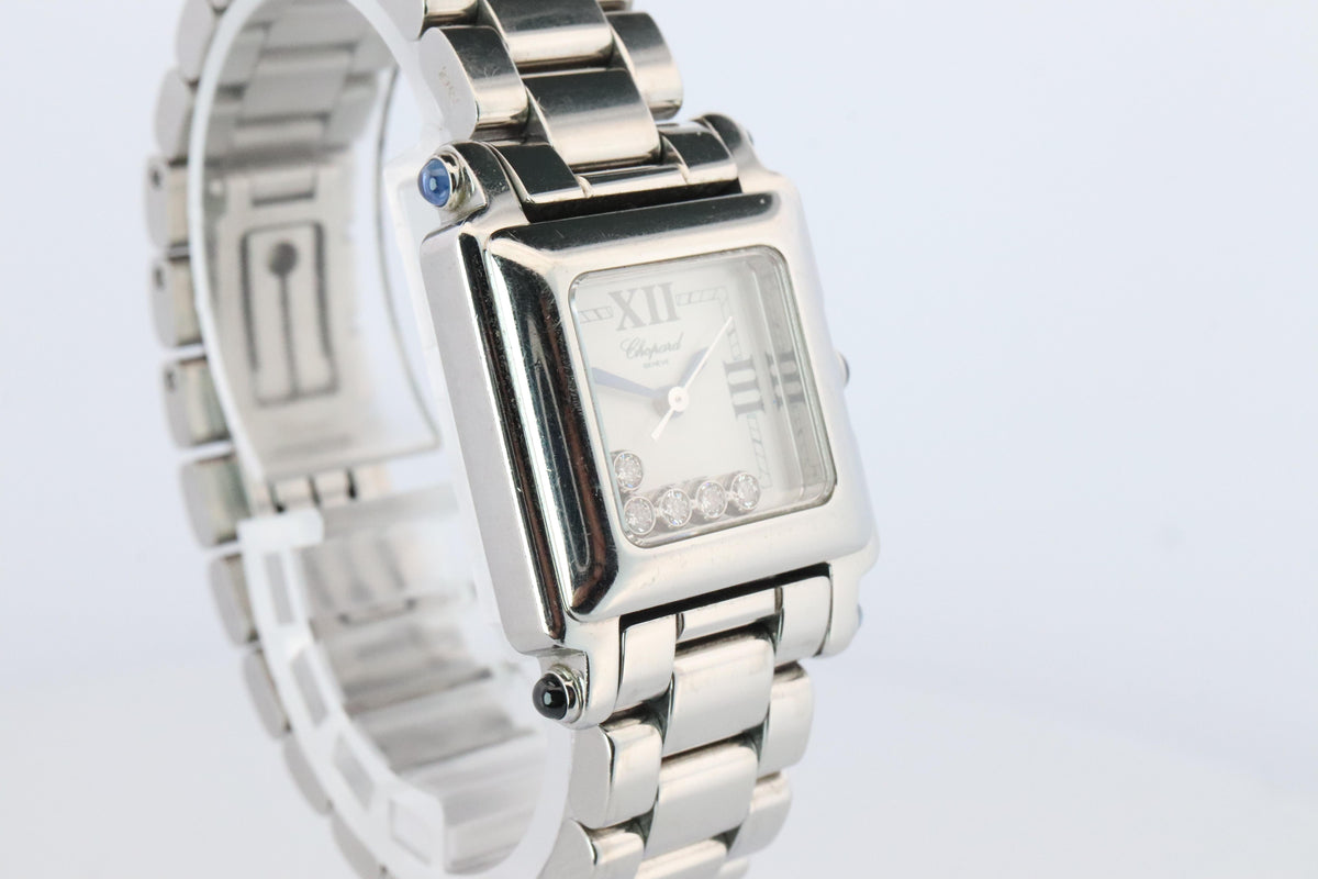 Chopard Happy Sport Square Diamond Watch. Chopard LUC 27/8893-23 Ladies