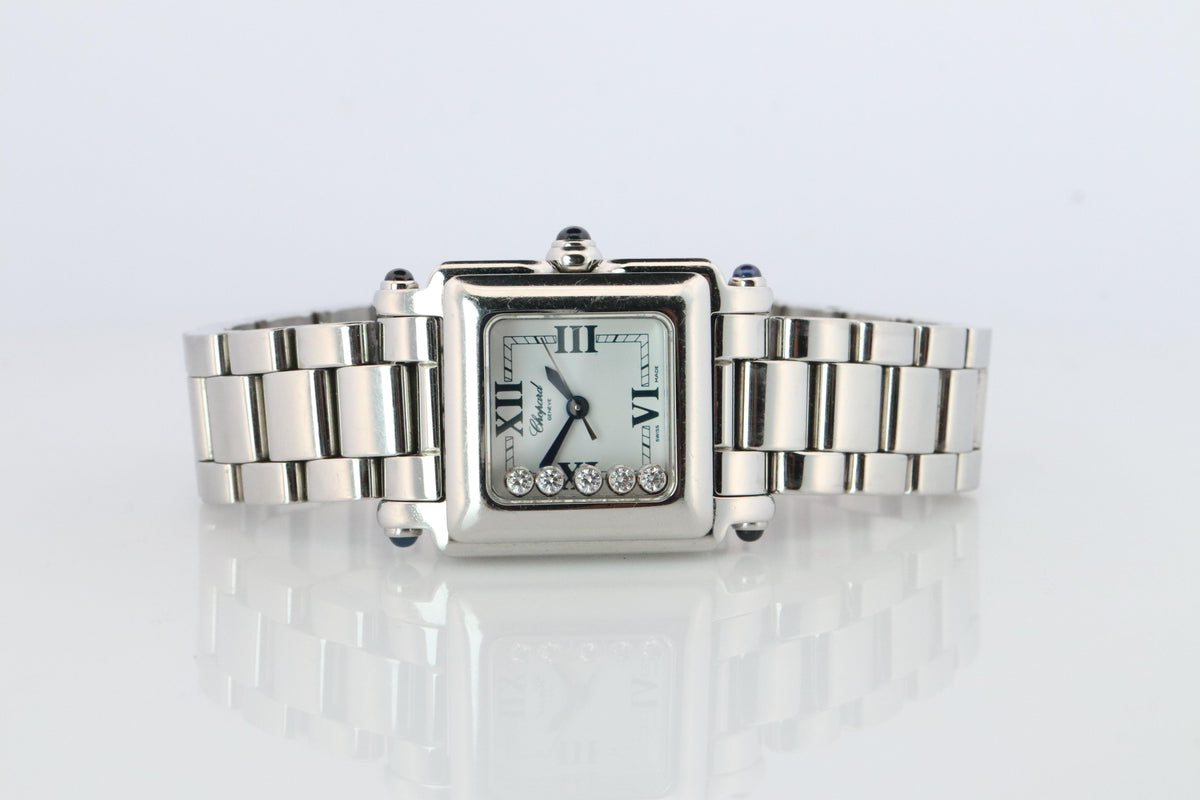 Chopard Happy Sport Square Diamond Watch. Chopard LUC 27/8893-23 Ladies