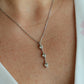Diamond Dangle Journey pendant Platinum Pt900 diamond 1CTW Journey Necklace