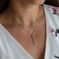 Diamond Dangle Journey pendant Platinum Pt900 diamond 1CTW Journey Necklace