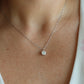 Large Diamond solitaire pendant. Platinum Pt999 Round diamond 0.9CT Necklace