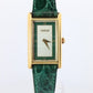 Vintage GUCCI Tank Watch Timepiece. 2600L Gucci Lane Green