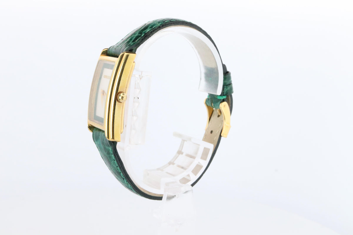 Vintage GUCCI Tank Watch Timepiece. 2600L Gucci Lane Green