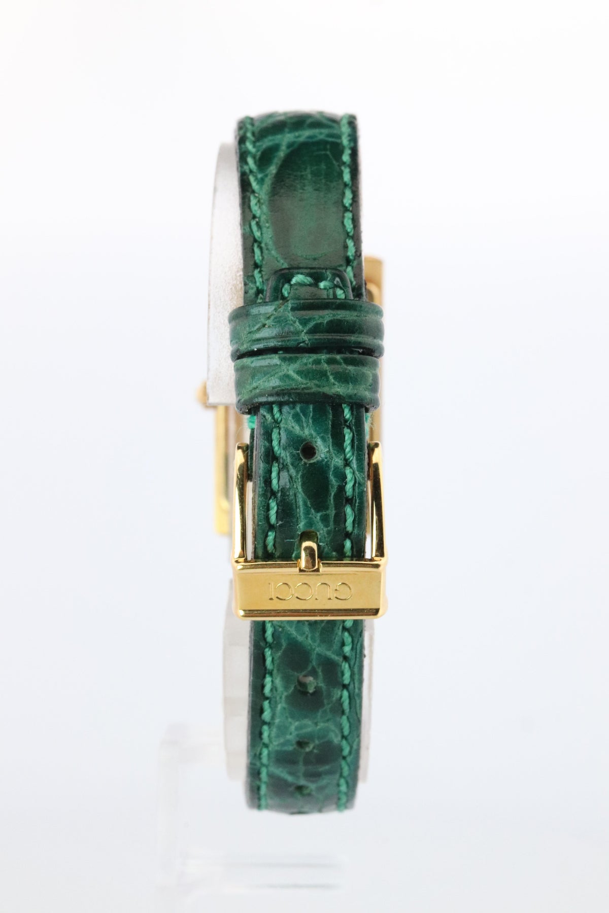 Vintage GUCCI Tank Watch Timepiece. 2600L Gucci Lane Green