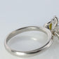 Platinum Yellow Diamond Flower ring. Pt900 Canary Diamond Dangle cluster band.