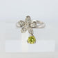 Platinum Yellow Diamond Flower ring. Pt900 Canary Diamond Dangle cluster band.