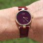Cartier Watch. Must de Cartier Bordeaux Burgundy Dial Vendome Round Argent 30mm.