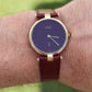 Cartier Watch. Must de Cartier Bordeaux Burgundy Dial Vendome Round Argent 30mm.