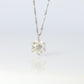 Large Diamond solitaire pendant. Platinum Pt999 Round diamond 0.9CT Necklace