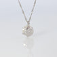 Large Diamond solitaire pendant. Platinum Pt999 Round diamond 0.9CT Necklace