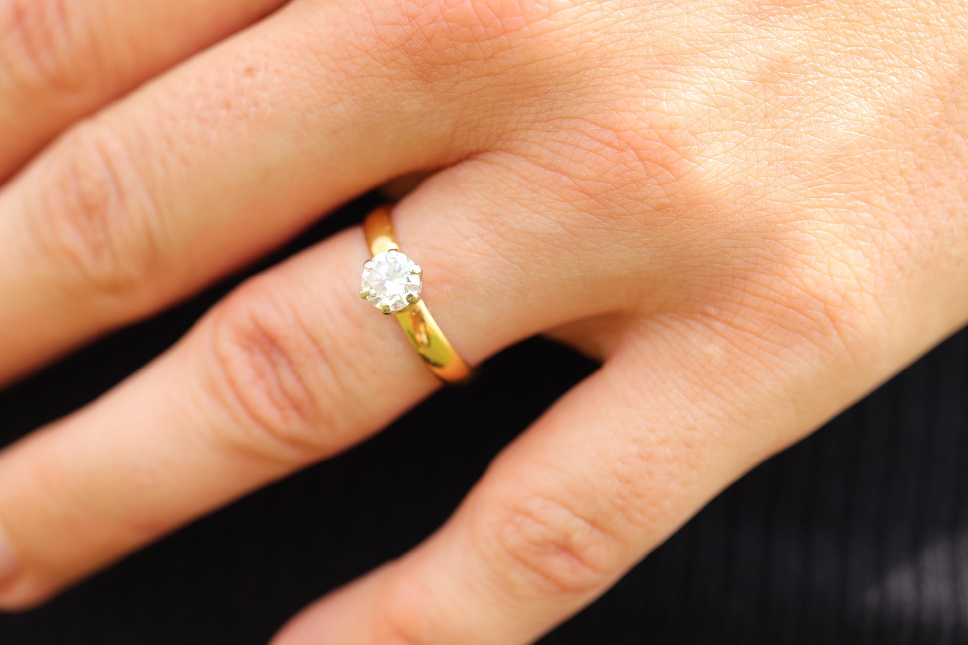 Antique 22k Tiffany and Co. Diamond solitaire. 1910s 1/2ct Diamond Tiffany Ring