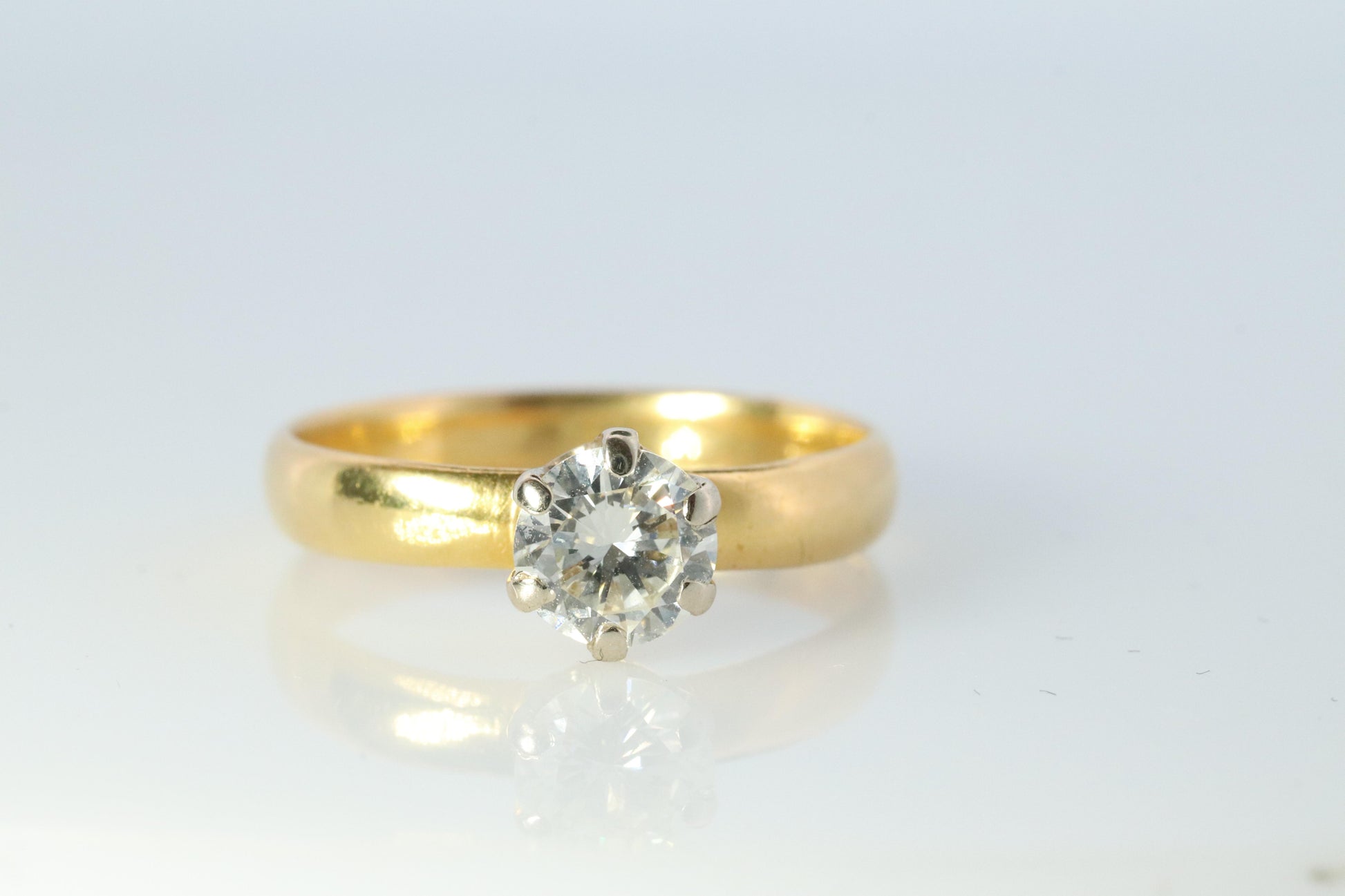 Antique 22k Tiffany and Co. Diamond solitaire. 1910s 1/2ct Diamond Tiffany Ring