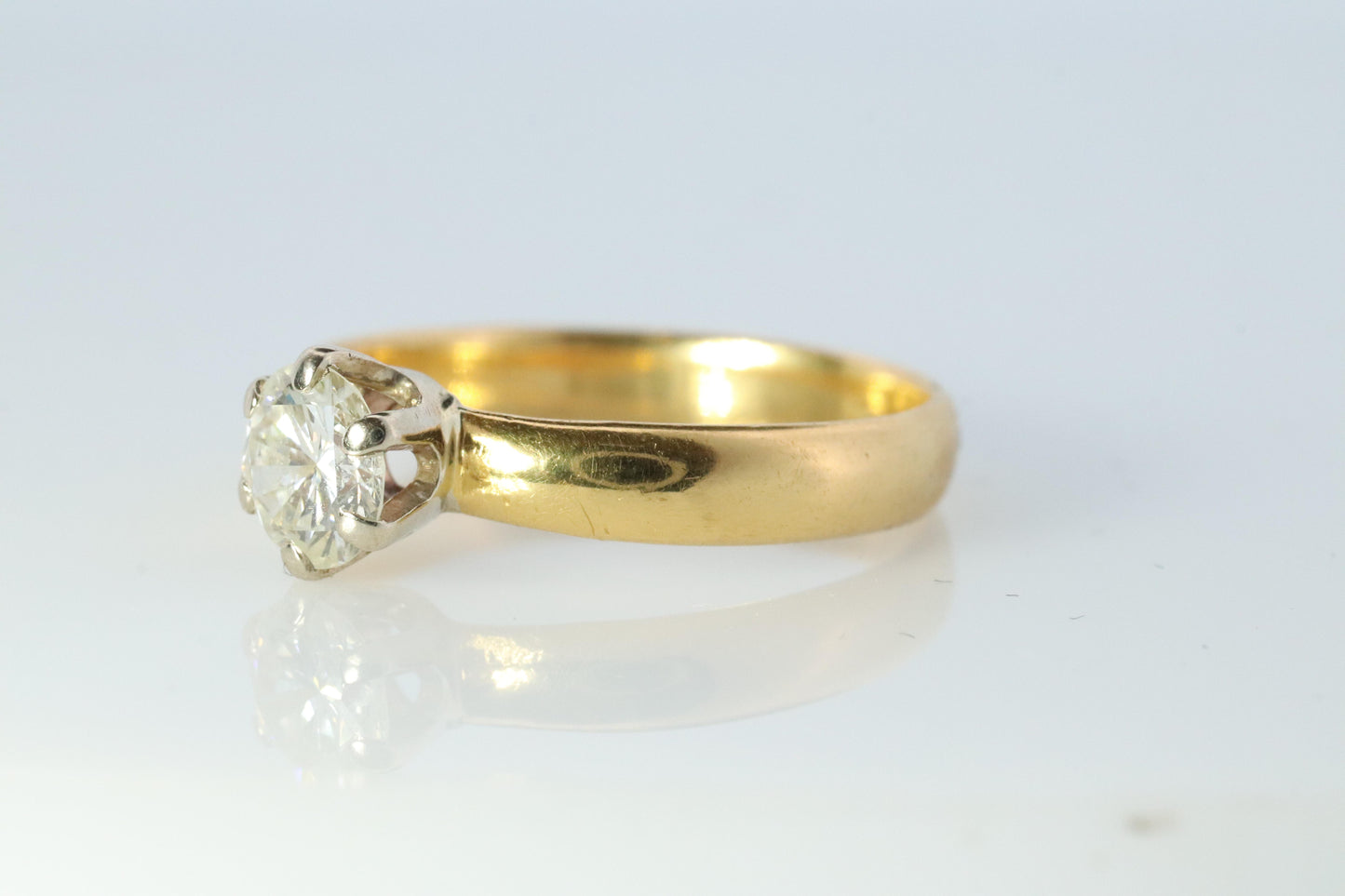 Antique 22k Tiffany and Co. Diamond solitaire. 1910s 1/2ct Diamond Tiffany Ring