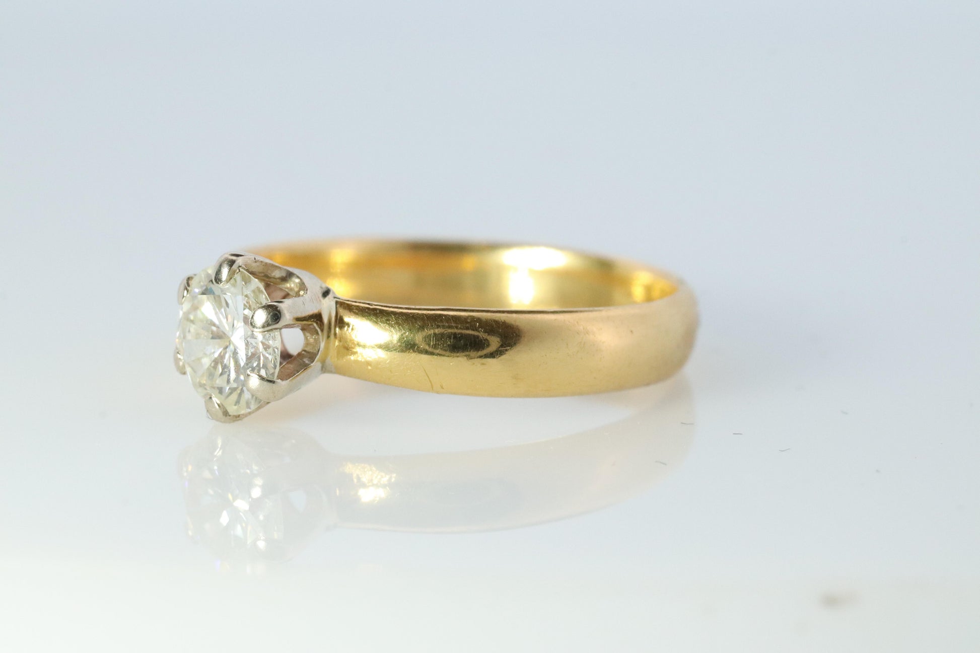 Antique 22k Tiffany and Co. Diamond solitaire. 1910s 1/2ct Diamond Tiffany Ring