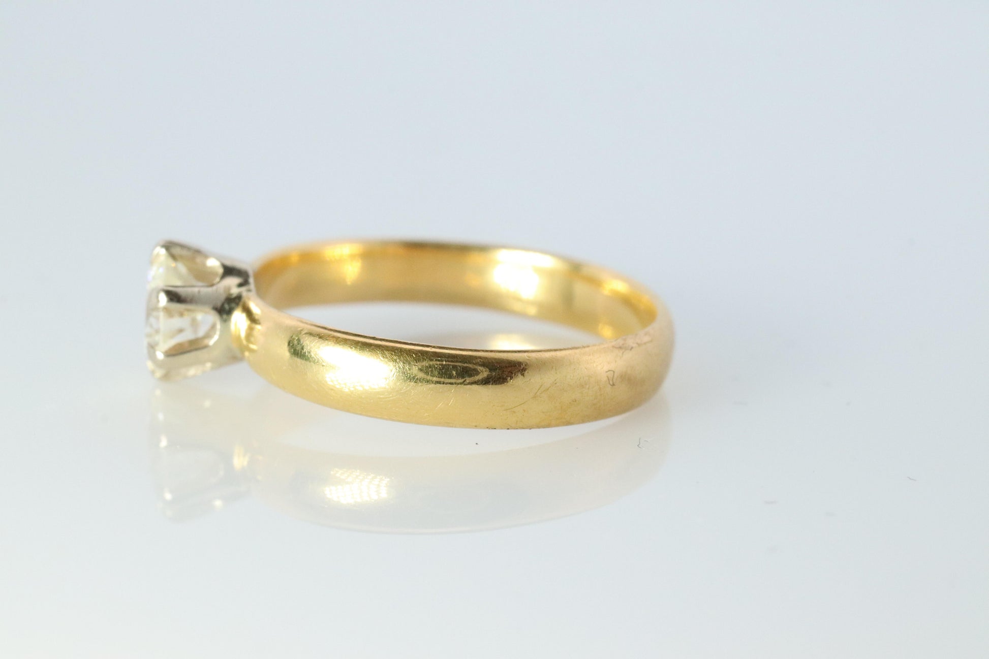 Antique 22k Tiffany and Co. Diamond solitaire. 1910s 1/2ct Diamond Tiffany Ring