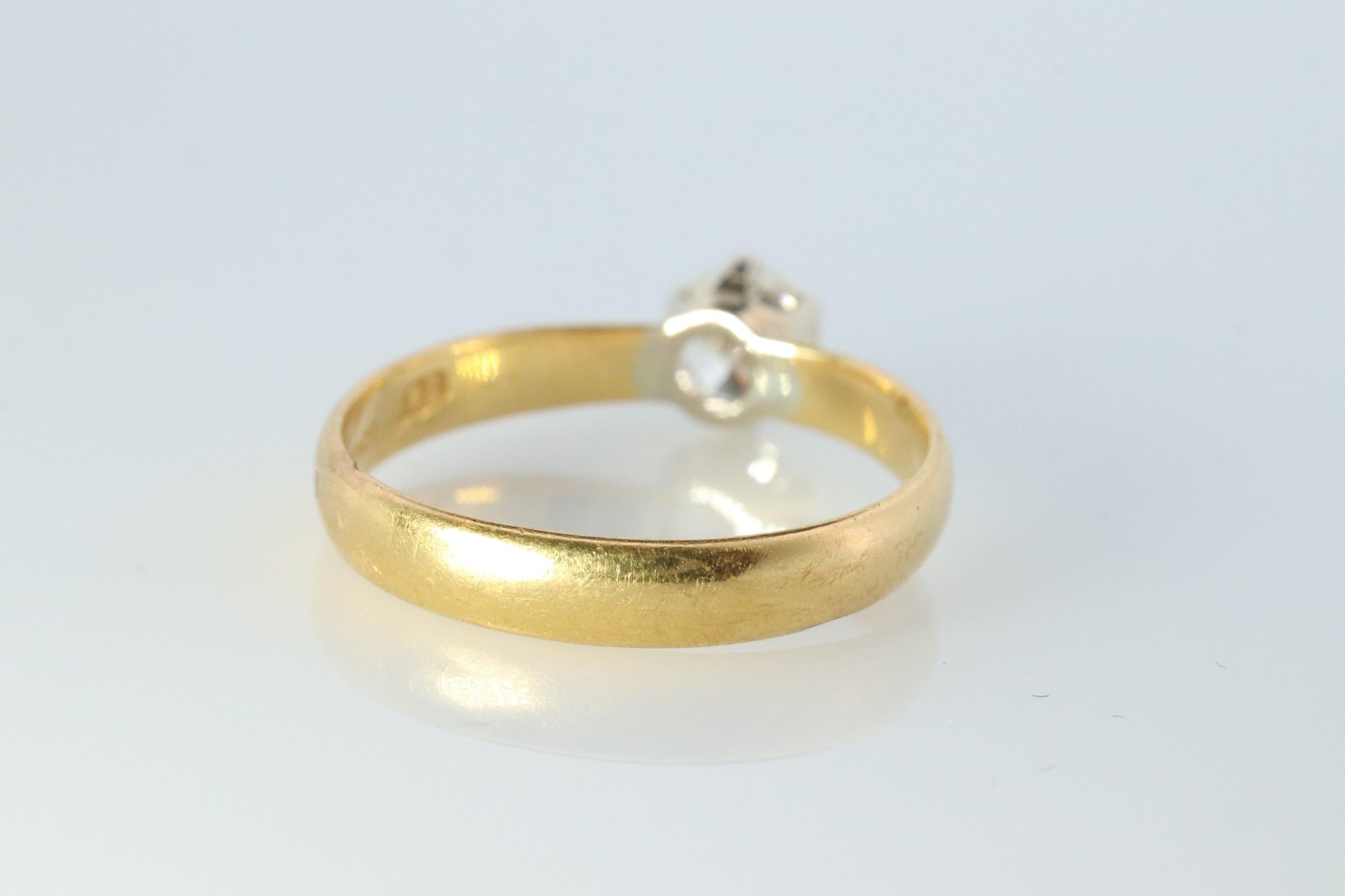 Antique 22k Tiffany and Co. Diamond solitaire. 1910s 1/2ct Diamond Tiffany Ring