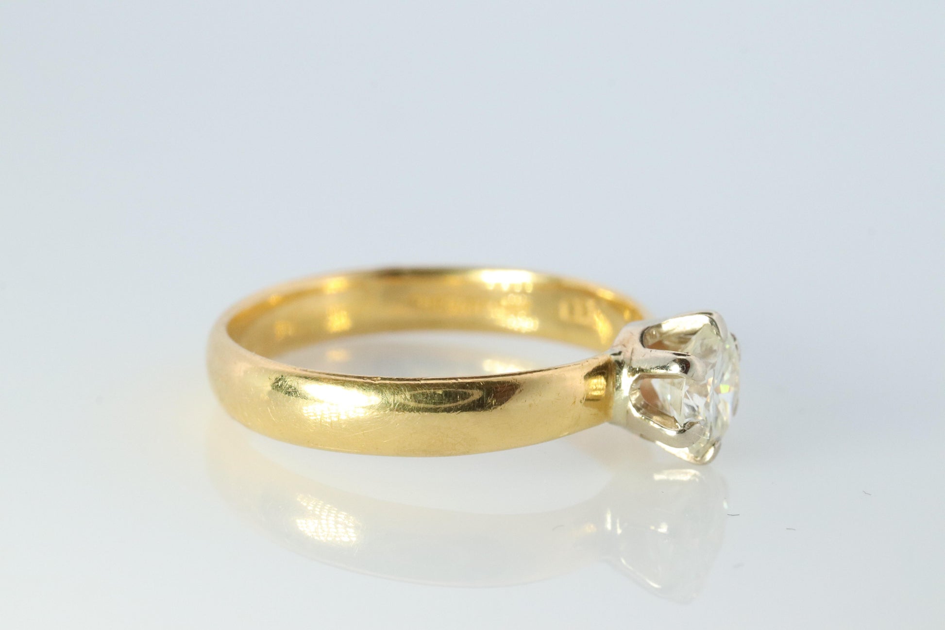 Antique 22k Tiffany and Co. Diamond solitaire. 1910s 1/2ct Diamond Tiffany Ring