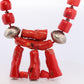 Sterling Silver RAW Coral Chunky Necklace