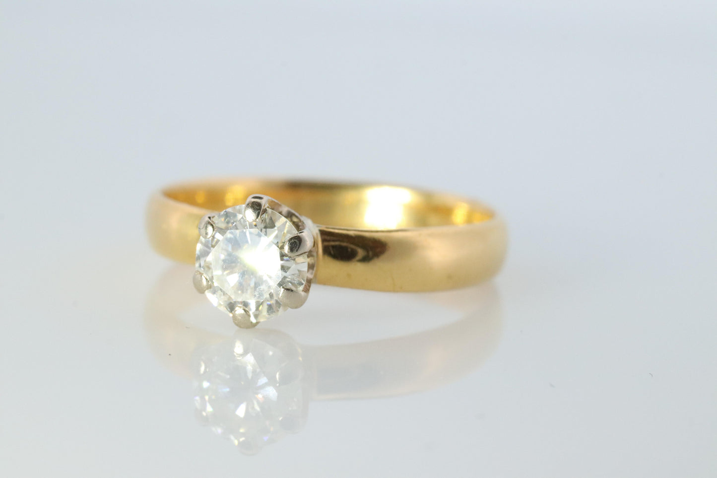 Antique 22k Tiffany and Co. Diamond solitaire. 1910s 1/2ct Diamond Tiffany Ring