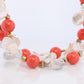 Sterling Silver Kiesha Pearls with Shell Pearls and Coral Necklace