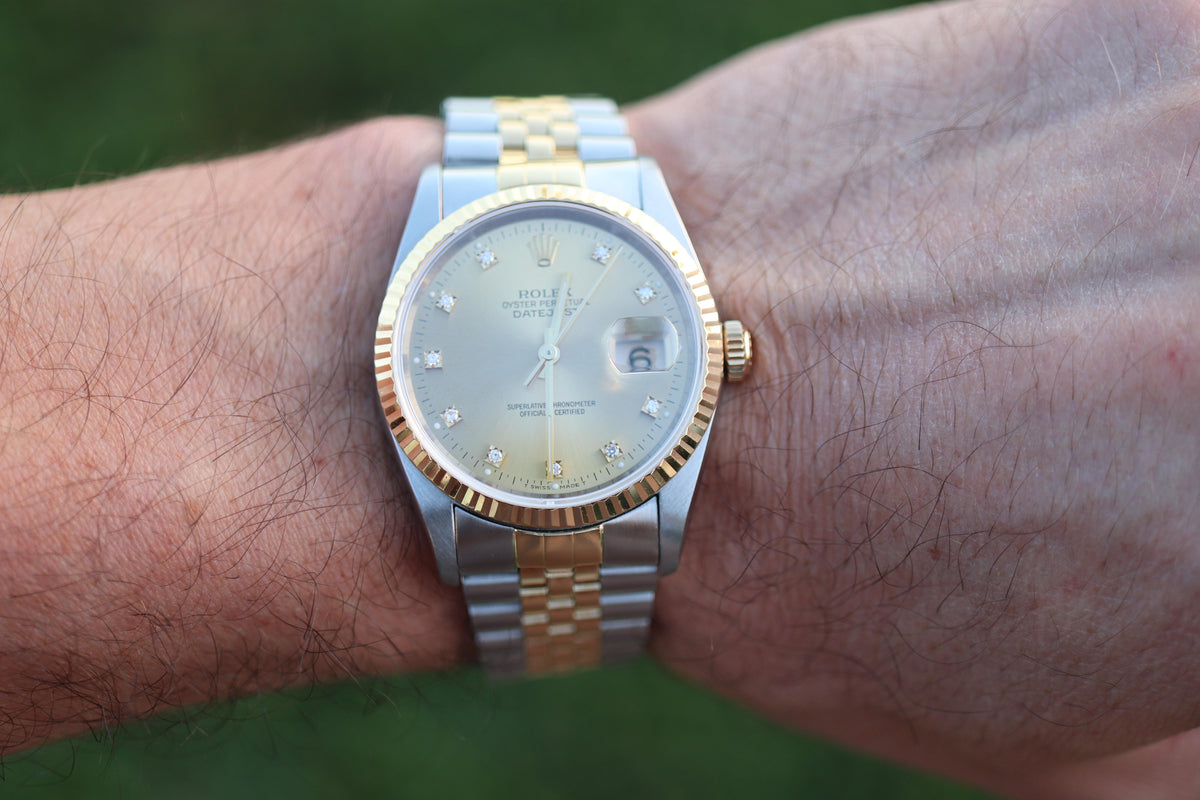 Genuine Rolex 16233G Watch. Rolex Oyster Perpetual DateJust YG Multi Tone