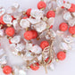 Sterling Silver Kiesha Pearls with Shell Pearls and Coral Necklace