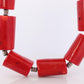 Sterling Silver RAW Coral Chunky Necklace
