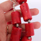 Sterling Silver RAW Coral Chunky Necklace