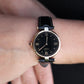 Cartier Watch. Must de Cartier BLACK Vendome Round Argent Vermeil 30mm Dial.