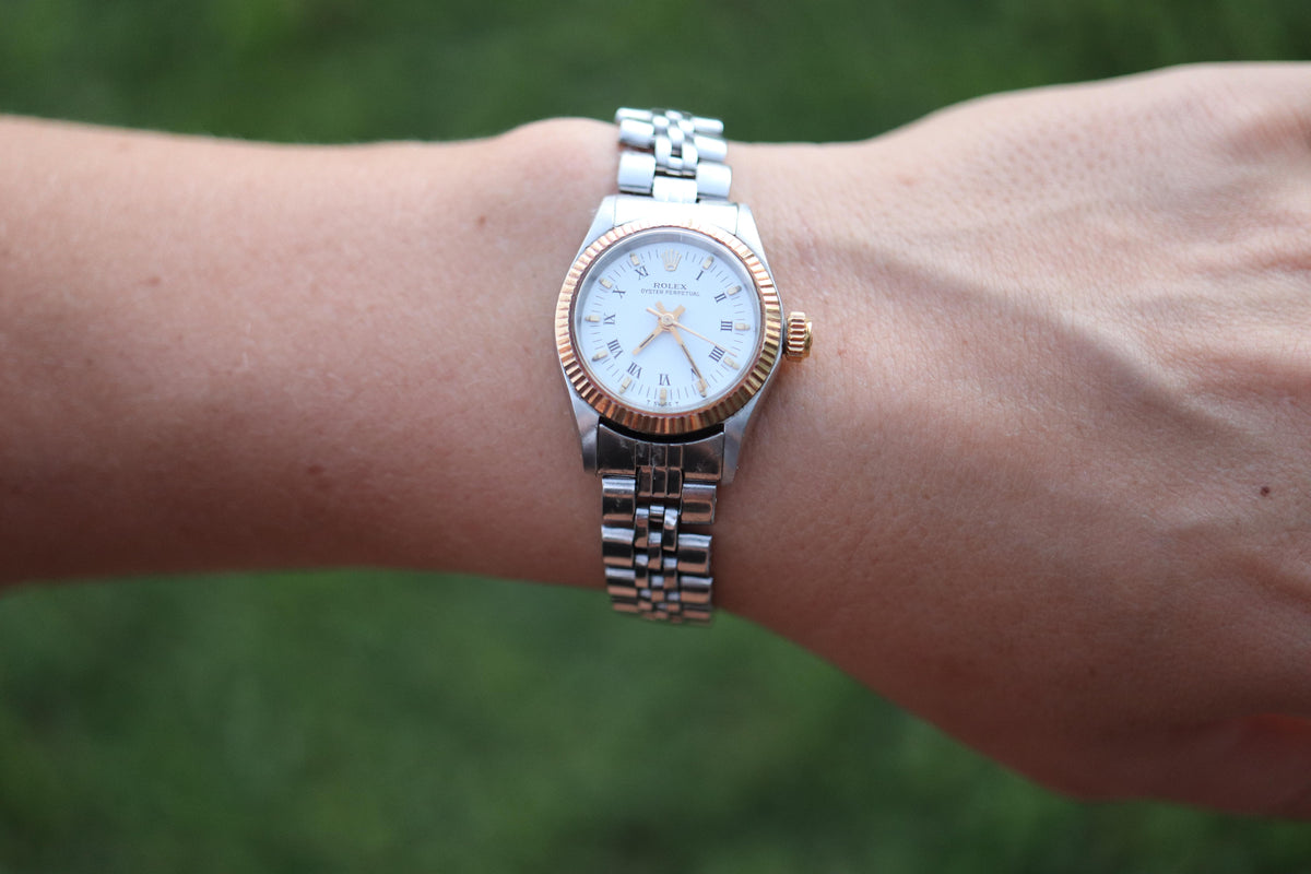 Genuine Rolex Watch. 14k SS Ladies ROLEX 6619 Automatic Wristwatch.