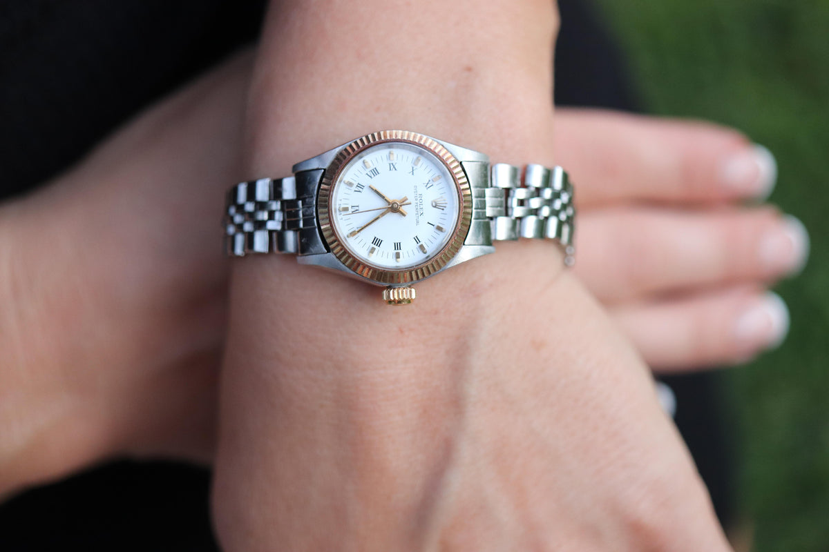 Genuine Rolex Watch. 14k SS Ladies ROLEX 6619 Automatic Wristwatch.