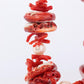Sterling Silver RAW Coral, coral branches and Pearl Necklace